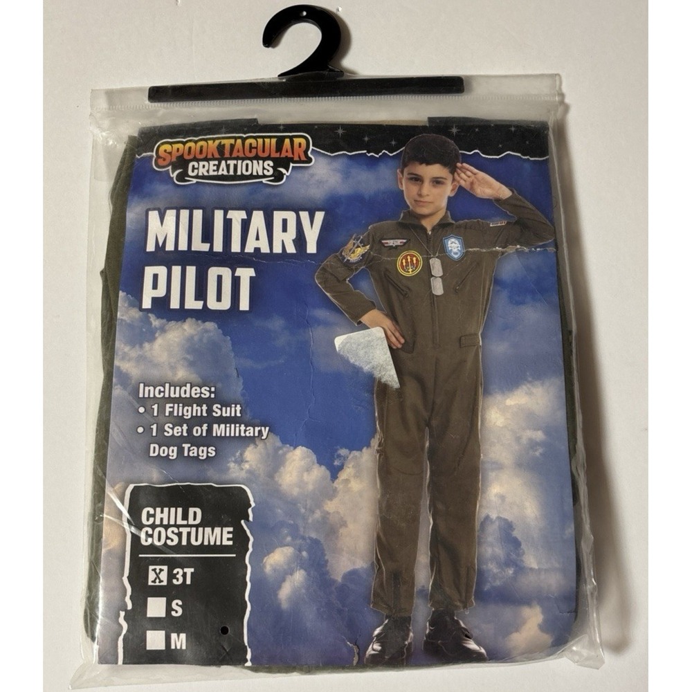 NEW Top Gun Military Pilot Costume - Kids Sz 3T Spooktacular Creations